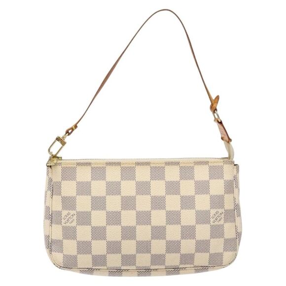 Louis Vuitton Pochette Accessoire White Canvas Clutch Bag (Pre-Owned) - Picture 1 of 16